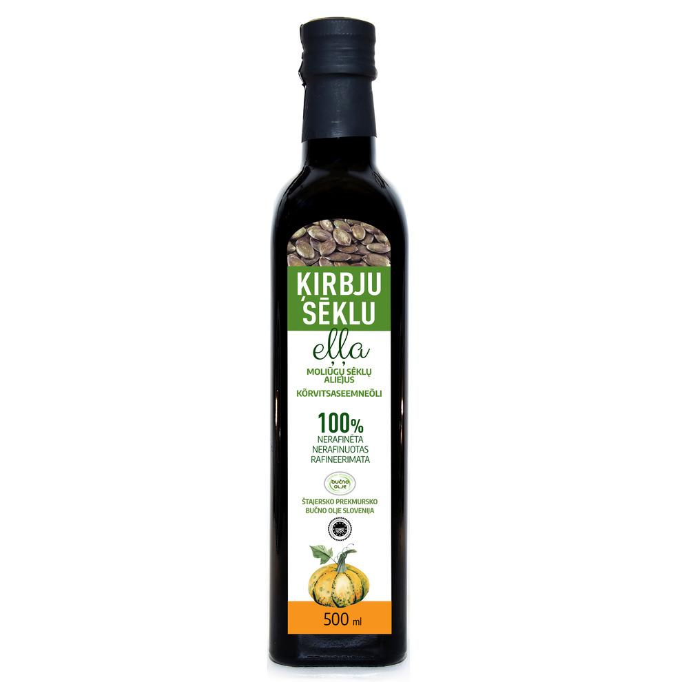 Nerafinēta ķirbju sēklu eļļa 500ml - Image 2