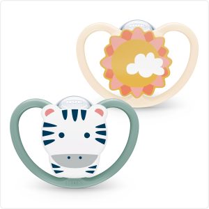 Silikona māneklis NUK SPACE, 18-36 mēn., 2 gab.