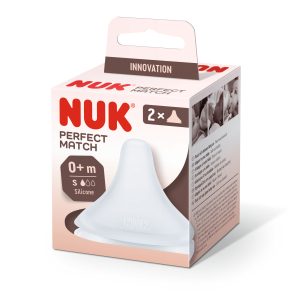 NUK Perfect Match knupis S izmēra silikona 0+ mēneši, 2 gab