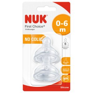 NUK First Choice+ Silikona S izmēra knupis, (0-6 mēneši),  2 gab.