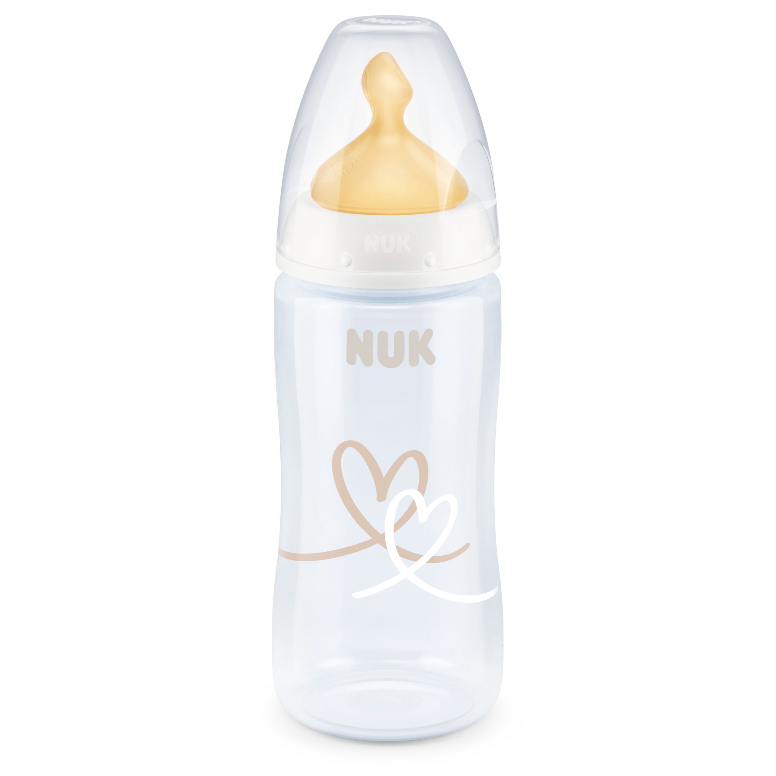 NUK First Choice+ Pudele 300 ml ar temperatūras kontroli, ar lateksa M izmēra knupīti (0-6 mēn.)