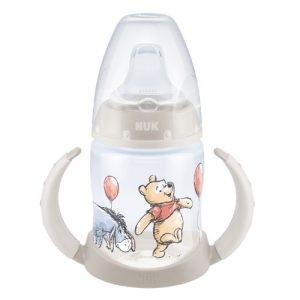 NUK First Choice Disney Winnie the Pooh Mācību pudelīte un TK ar silikona snīpīti, 150ml (6-18 mēn.)