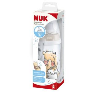 NUK First Choice+ Disney Winnie the Pooh Mācību pudelīte ar silikona snīpīti, 300ml  (12+ mēn.)