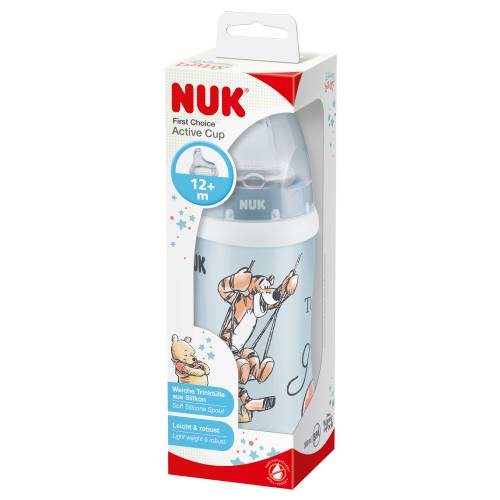 NUK First Choice+ Disney Winnie the Pooh Mācību pudelīte ar silikona snīpīti, 300ml (12+ mēn.) - Image 2
