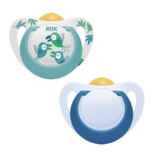 Lateksa māneklis NUK Star, 6-18 mēn., 2 gab.