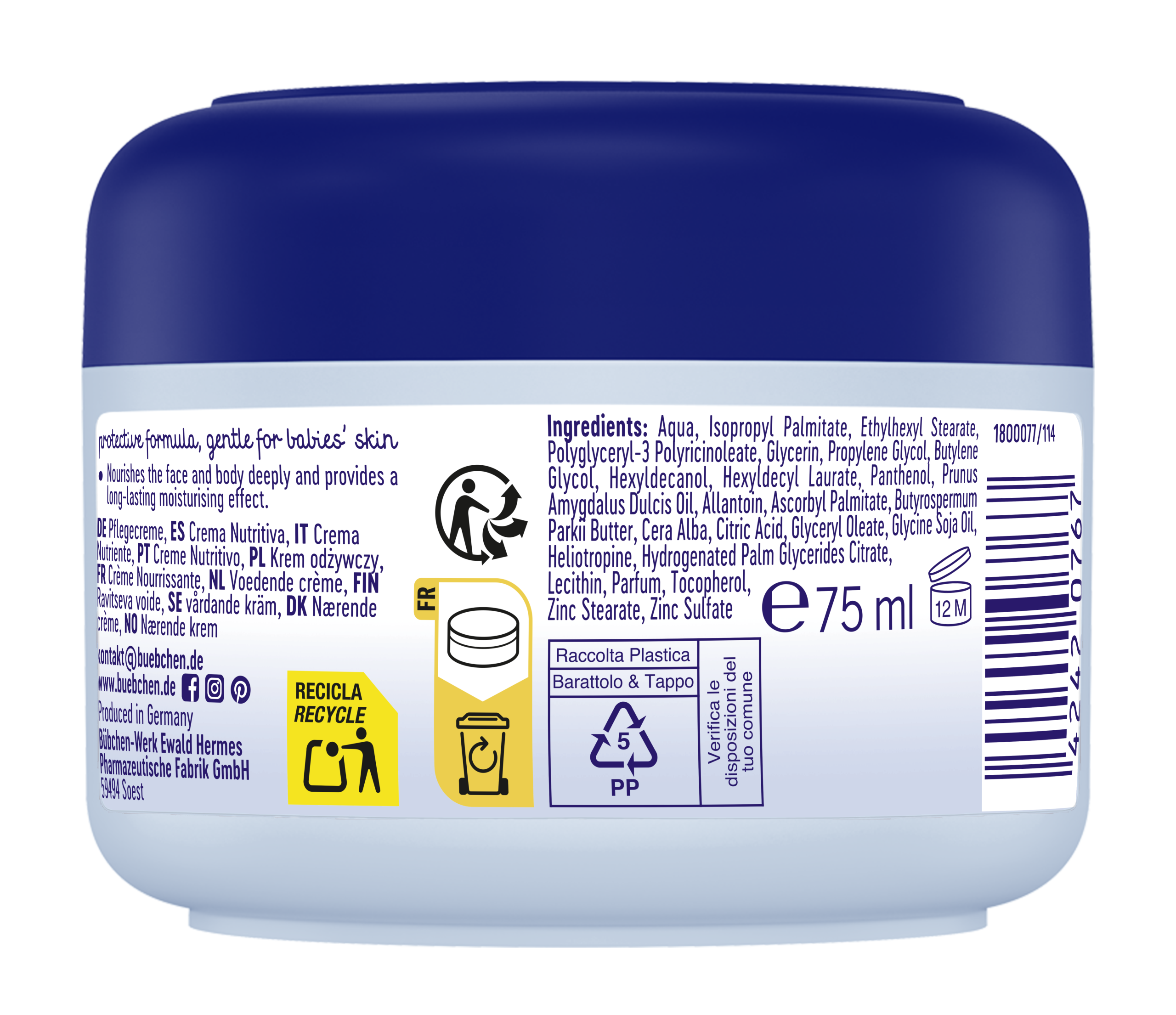 Bübchen Kopjošais krēms bērniem, 75 ml - Image 2