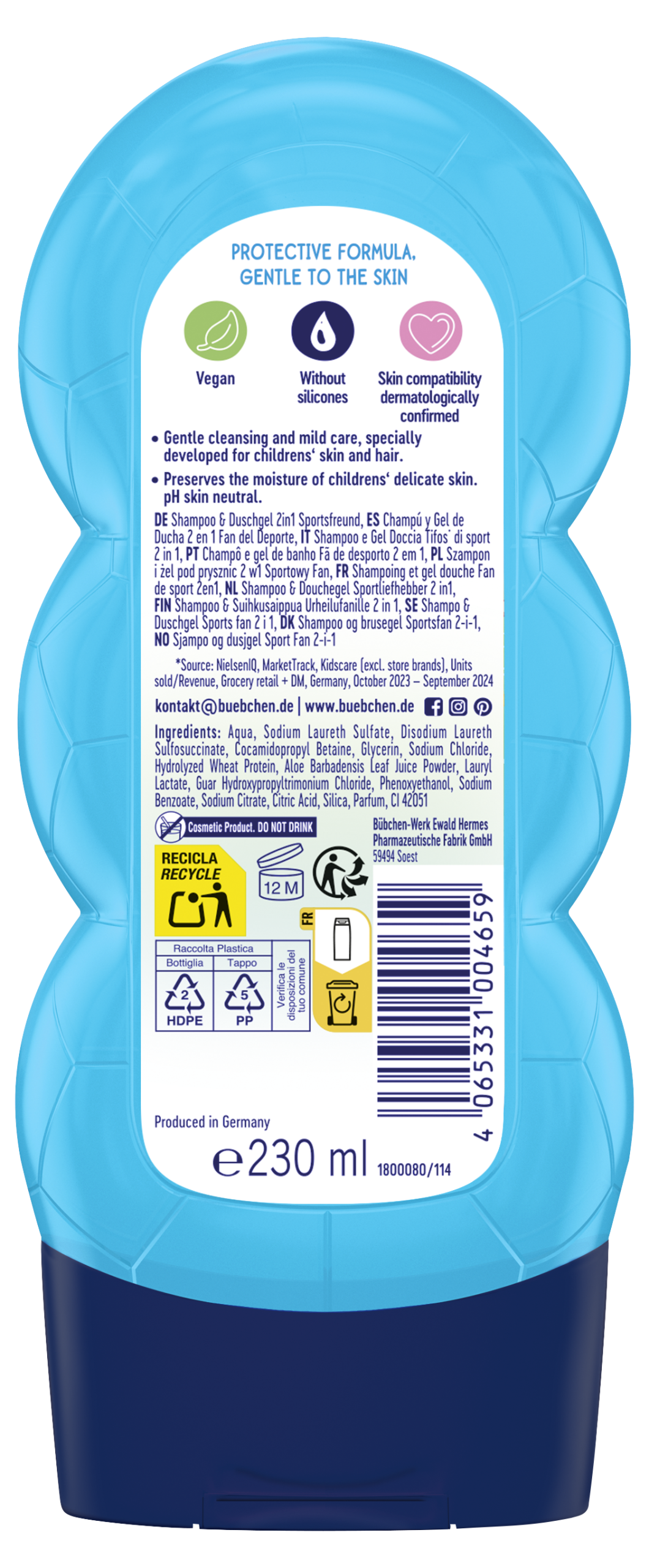 Bübchen Šampūns un dušas želeja "Sporta draugs", 230ml - Image 3