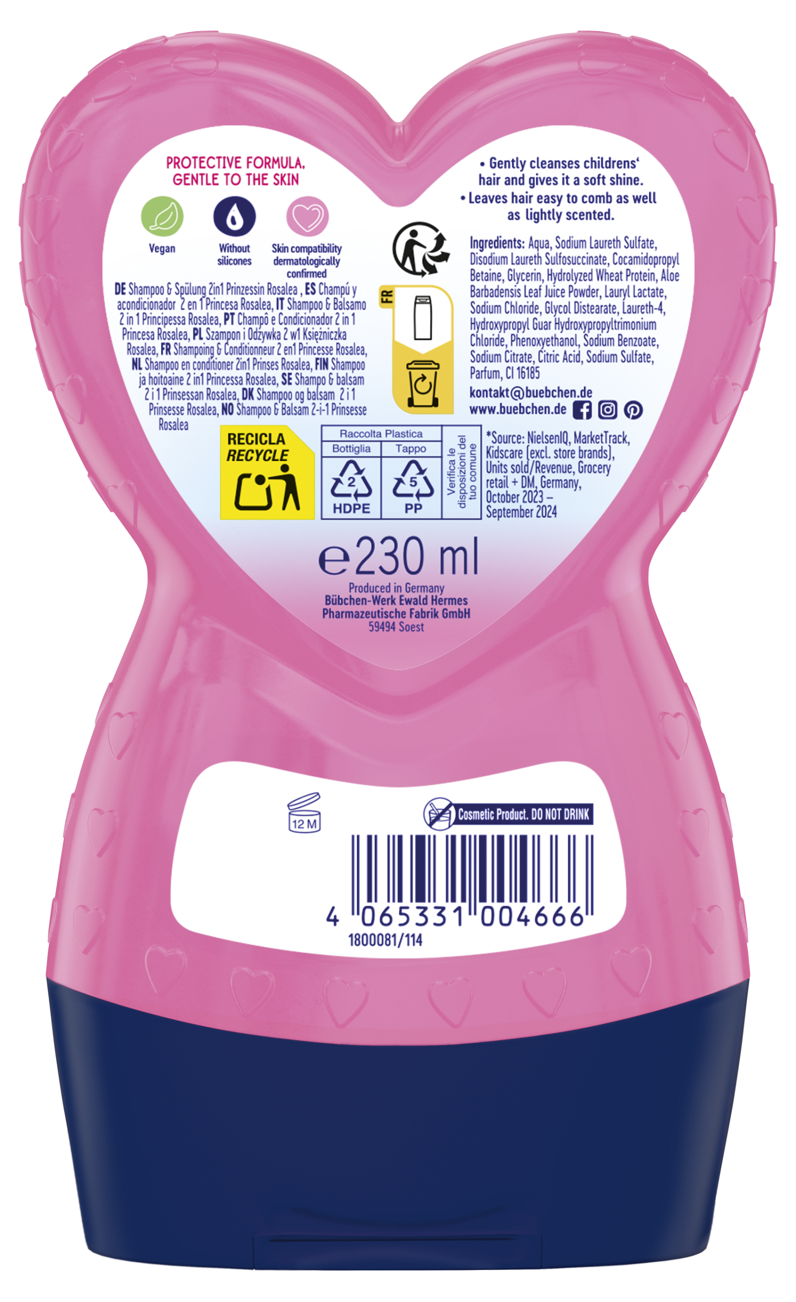 Bübchen Šampūns un balzāms "Princese Rozālija", 230 ml - Image 2