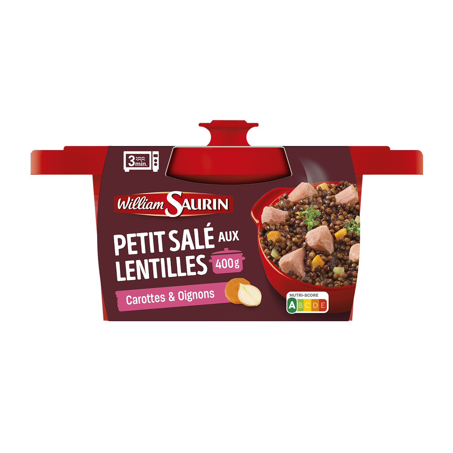 William Saurin Cūkgaļas sautējums ar lēcām, bļodiņā, 400g