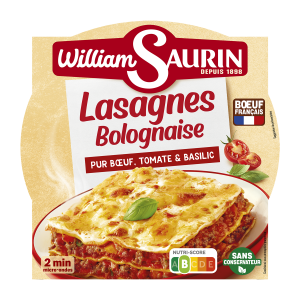 William Saurin Lazanja Boloņas mērcē ar liellopa gaļu, tomātiem un baziliku, trauciņā, 300g