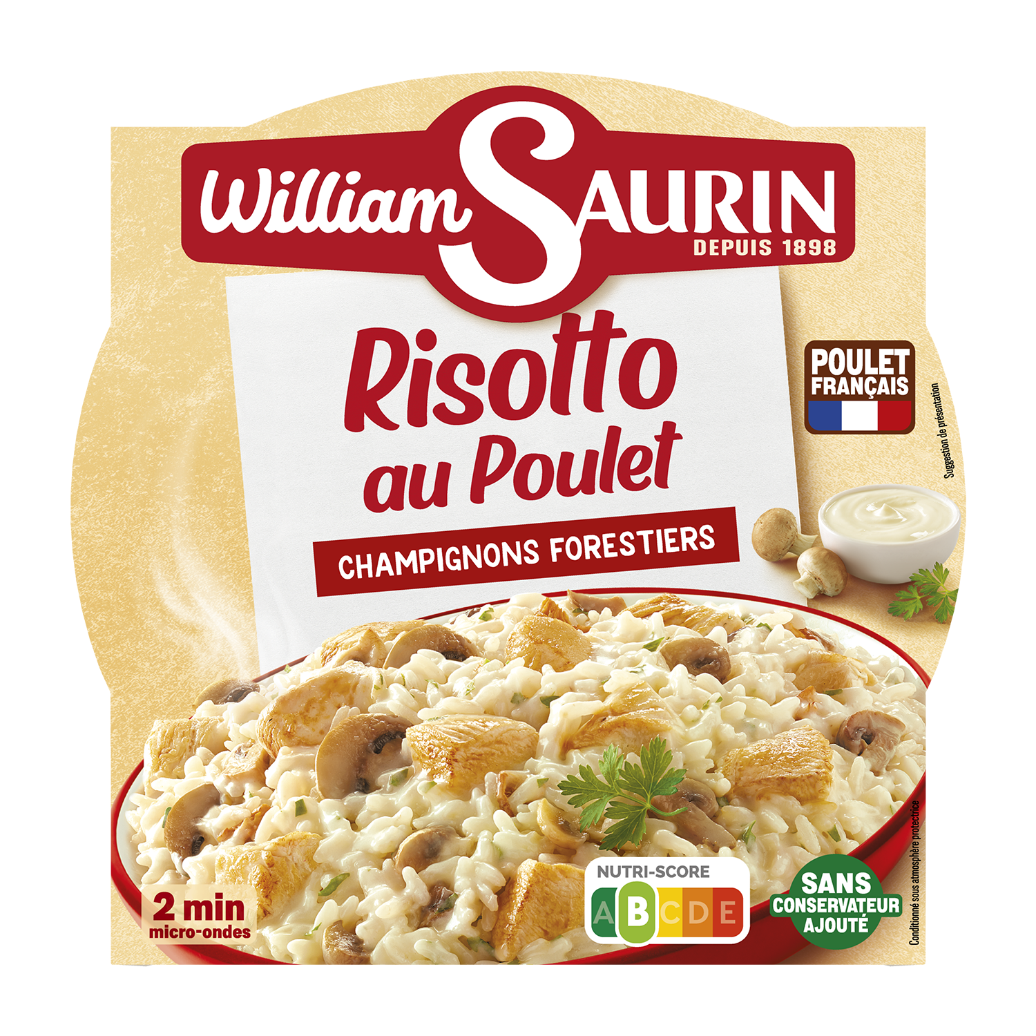 William Saurin Risotto ar vistu un sēnēm, trauciņā, 280g