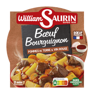 William Saurin Šefpavāra liellopa sautējums sarkanvīna mērcē, trauciņā, 300g