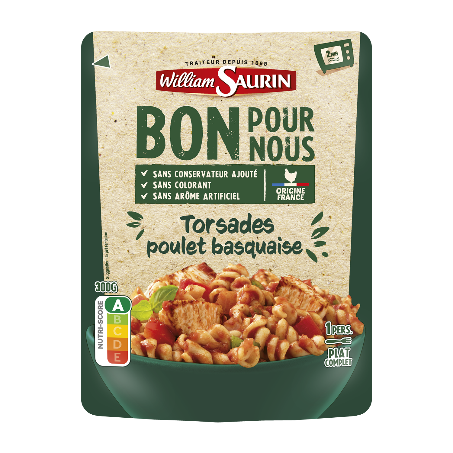 William Saurin Pasta ar vistu Basku gaumē, paciņā, 300g