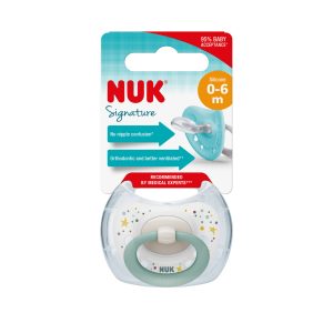 Silikona māneklis NUK SIGNATURE, 0-6 mēn.